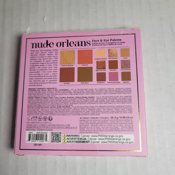 RUDE NUDE ORLEANS French Quarter Face & Eye Palette - Picture 2 of 2